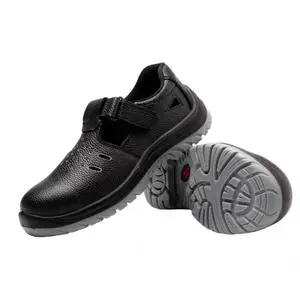 Breathable Cowhide Leather Safety Shoes with Widened Steel Toe & Puncture Proof Stainless Steel Midsole Work Boots