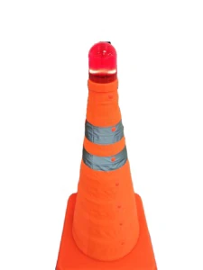 Space-saving 100cm Portable Fast Dispatch Reflective Multi-purpose Collapsible Traffic Cone for Road Safety Emergency Parking