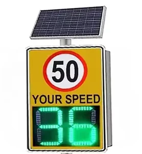 Factory Custom High Quality Solar Led Traffic Signs Speed Display Radar Traffic Sign Slow Down Speed Sign for Road Safety