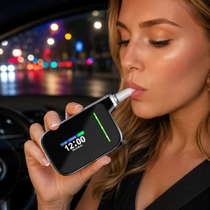 Portable High Precision Breathalyzer Advanced Fuel Cell Sensor Accurate Alcohol Testing Traffic Safety Checks Daily Driving