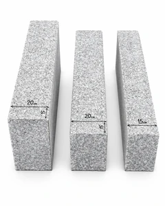 Granite Curb Stone 100x150x1000 Grey Pinkish Natural Stone Kerbstone Polished Sawn Surface Outdoor Roadside Landscaping Durable