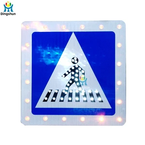 Synchronized Traffic Light LED Double-Sided Illuminated Pedestrian Crossing Sign