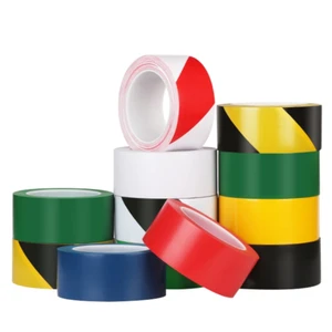 Single-Sided PVC Floor Marking Tape Weather-Resistant Waterproof Rubber Pressure Sensitive Warning Roll No Residual for Masking
