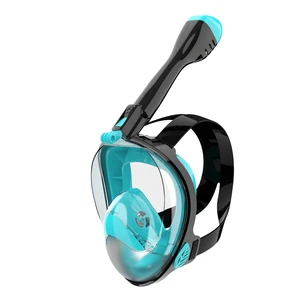 Fast Delivery Classic Design Anti Fog 180 Wide View Soft Silicone Snorkel Mask Straps Full Face Waterproof Mask In Stock