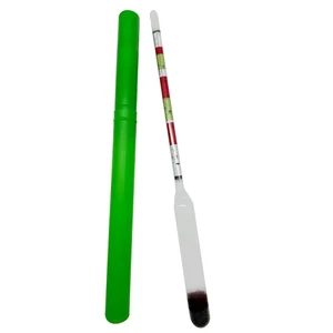 Beer Wine Alcohol Tester Plastic 3-in-1 Triple Scale Hydrometer 0.990-1.160 Specific Gravity Brix Balling Home Brew