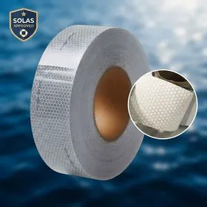 Silver High Intensity Marine Grade Reflective Tape SOLAS Approved Self Adhesive Reflective Tapes for Lifebuoy