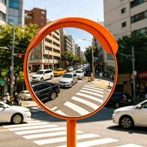 100cm PC Outdoor Convex Mirror 130° Wide Angle Traffic Safety for Road Driveway Parking Lot