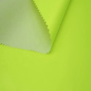 High Visibility 100 Nylon Fluorescent Reflective Waterproof Pu Coated Oxford Nylon Fabric for Safety Uniform