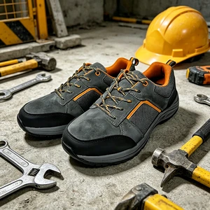 SOLID STONE Heavy Duty Industrial Safety Shoes Steel Toe Anti-static Anti-Puncture Wear Resistant Construction Work Boots for