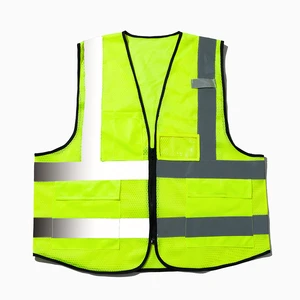160g Construction Reflective Traffic Road Working Jackets Safety Vest With Pocket