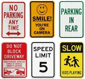 Temporary Customer RReserved Parking Lot Round Aluminium Retroreflectometer Traffic Signs Board Slow Down Road Traffic Signs