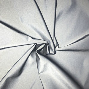 High Quality Polyester Gray Reflective Material Fabric for Clothing