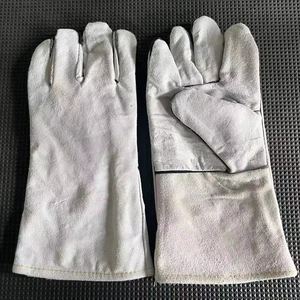 YIQUAN High-quality Durable Anti-Slip Heat Resistant Red Cowhide Leather Welding Gloves For Industrial Use