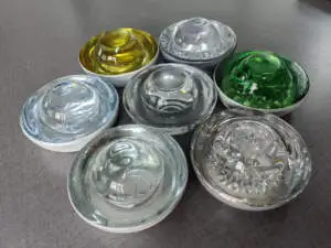 Glass Traffic Flashing Warning Light Road Stud White Cat Eye Road Glass Stud Reflective Road Marker