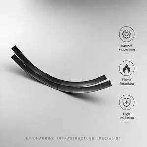 Shatterproof Smoke Black Polycarbonate Curved Guard High Impact UV Resistant Deflector Strip New Energy Equipment CNC Cut