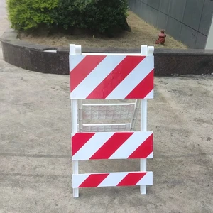 Traffic Sign Temporary Portable Folding Sign Roadblock White Plastic Reflective Barrier Road Safety Warning Board Delineator