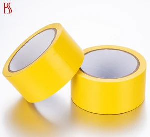Two Color PVC Hazard Warning Safety Striped Tape Waterproof Pressure Sensitive Adhesive Floor Marking Tape Low Noise Version