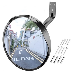 Convex Blindspot Mirror for Driveway Garage 12 Inch Adjustable Wide Angle View Curved Security Blind Spot Mirror