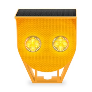 Traffic Lights Manufacturer Solar Synchronous Warning Light with Cat Eye