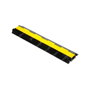 High Quality Durable Reflective Rubber Speed Hump Bump Plastic Cable Ramp Traffic Cone