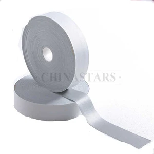 Elastic reflective fabric single side reflective tape spandex fabric sew on for outdoor sports wear