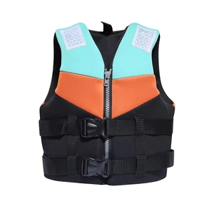 Customize Neoprene PVC Foam Life Vest Water Safety Swimming Jacket High Quality Chest Front Zipper Life Jacket for Adults