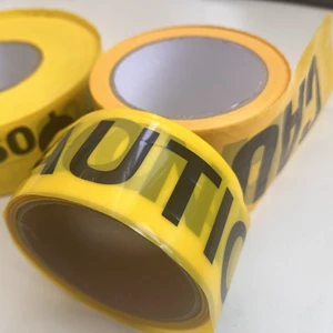 Premium Yellow Warning Polyethylene Barricade Line Custom Printable Caution Tape