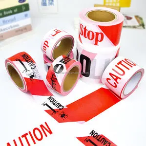 Customize Printing Logo Yellow Black Caution Tape Warning Tape Feature PE Film Danger Alert