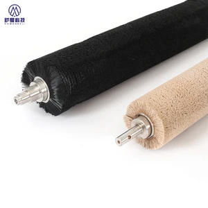 AOHUI High Density Durable Nylon Plastic Handle Rotating Roller Brush Industrial Road Sweeper Large Area Street Cleaning Tasks