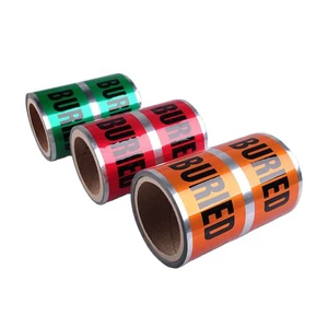 High Quality Customized Wholesale Durable Plastic 4mil 5mil Underground Cable Detectable Warning Tape