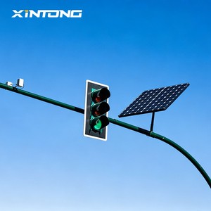 Solar Powered Traffic Light LED Traffic Signal System Remote Rural Road Infrastructure Project Africa Solar Traffic Light