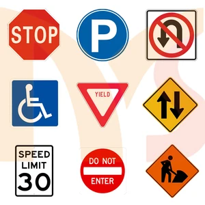 Custom Factory Price Safety Signage Reflective Aluminum Street Sign White Blank Metal Sign Making Traffic Stop Signs