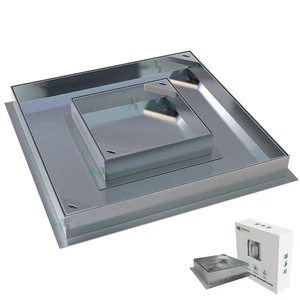 High Quality Durable Anti-Corrosion Invisible Hot Dip Galvanized Recessed Access Square Manhole Cover For Outdoor Use
