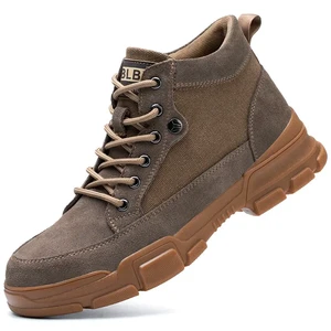 Brand Fashion Labor Insurance Shoes Outdoor Wear-resistant Work Non-slip Foot protection Steel Toe Safety Shoes for Men