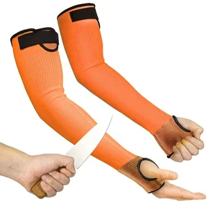 Arm Protective A3 Heat Resistant Sleeve Anti Abrasion Cut C Safety Work Prevention Sleeves Sport Elbow Protector with Thumb Hole
