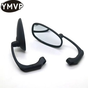 New YMVP Vintage Motorcycle Electric Aluminum Alloy Convex Rearview Mirrors Replacement Large Wide Field Vision 60-Day Warranty