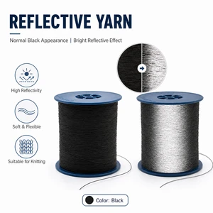 Dark Brown Reflective Yarn High Visibility Safety Textile Yarn