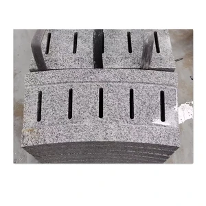 Flamed Granite Stone Natural Curved Road Paving Kerbstone Grey Stone Garden Stone Curbstone Ditch Cover Plate