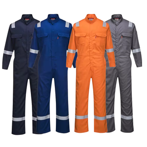 Reflector Wholesale Mechanic Worker Jumpsuit One Piece Overalls Work Reflective Safety Clothing Polyester Comfortable Breathable