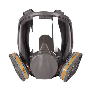 6800 Gas Mask Silicone Full Face Mask Activated Carbon Filter Spray Paint Chemical Pesticide Firefighting Dustproof Reusable