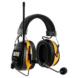 Wholesale SNR30dB ABS Shield Soft Sponge Sound-blocking Adjustable Bluetooth Radio Safety Hearing Protection Earmuffs