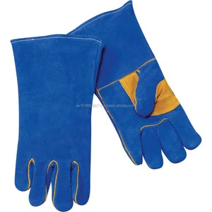Cow Split Leather Welding Gloves with Palm Protection and Hand Grips Safety Gloves