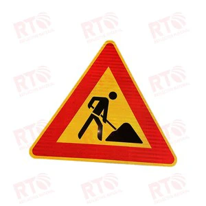 Factory Direct Sale Triangle Waterproof Printable Warning Reflective Material Vinyl Traffic Safety Road Traffic Signs