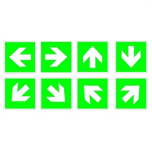 TTAKE 250x250mm Exit (Right) Directional Traffic Sign for Accident Prevention and Fire Safety