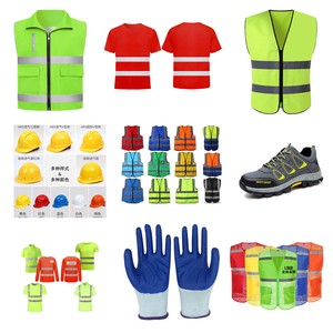 HBC PPE Reflective Safety Vest ANSI Class 2 Fluorescent Yellow Multi Pockets Roadway Construction High Quality Factory Cheap