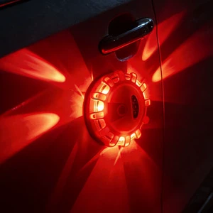 Industrial Standard High Intensity 12 LED Array Hazard Alert Beacon Emergency Roadside Safety Light Road Flare Disk