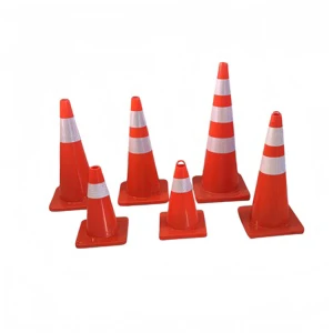Wholesale Orange PVC Safety Cones in 30/45/70/75/90cm Sizes Flexible PVC Traffic Cone High Visibility Product for Roadway Safety