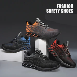 Labor Protection Factory Low Cut Steel Toe Safety Work Boots-Mesh Rubber Outsole Lightweight Breathable Winter All-Season