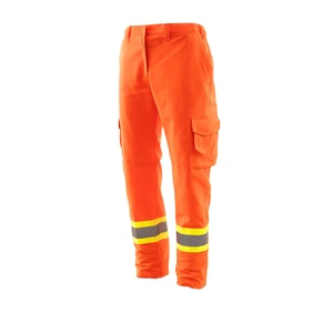 Factory Wholesale Class 3 Waterproof Hi Vis Work Pants Orange Reflective Safety Trousers For Road Sanitation Construction