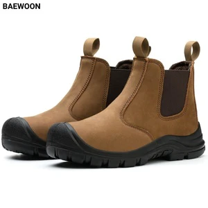 BAEWOON N23 Labor Protection Shoes Men Steel Toe Cap Breathable Work Security Footwear Fashionable Anti Slip Work Shoes